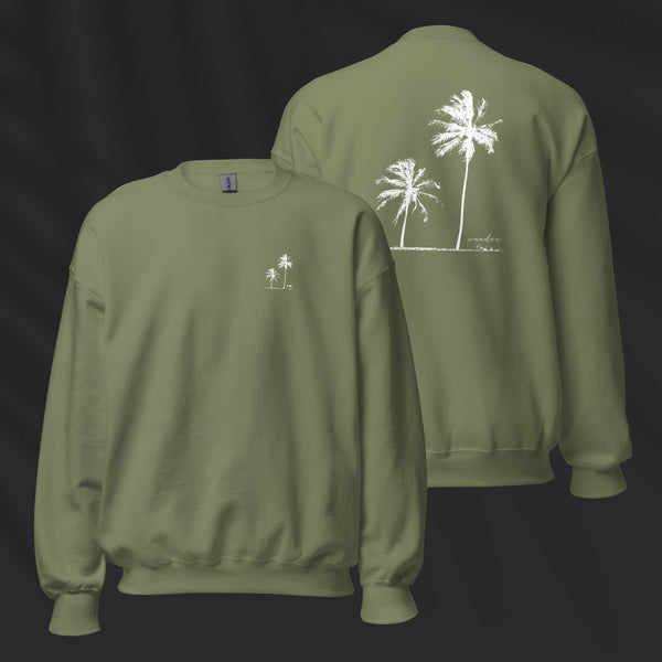 Twin Palms Pullover | Sage White