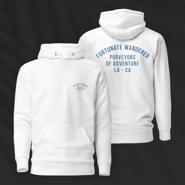 Provisions Hoodie | White Cerulean