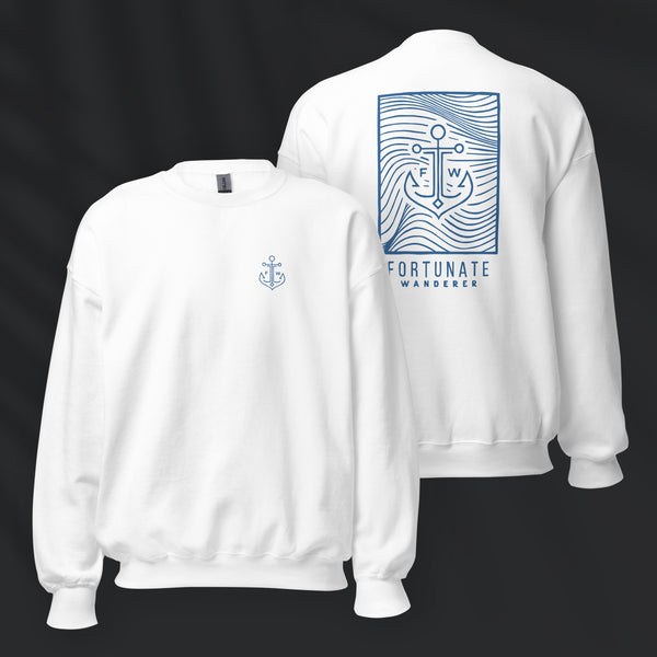Low Tide Pullover | White Cerulean
